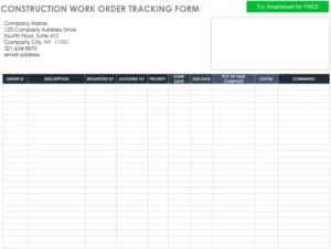 construction-work-order-tracking-vorlage