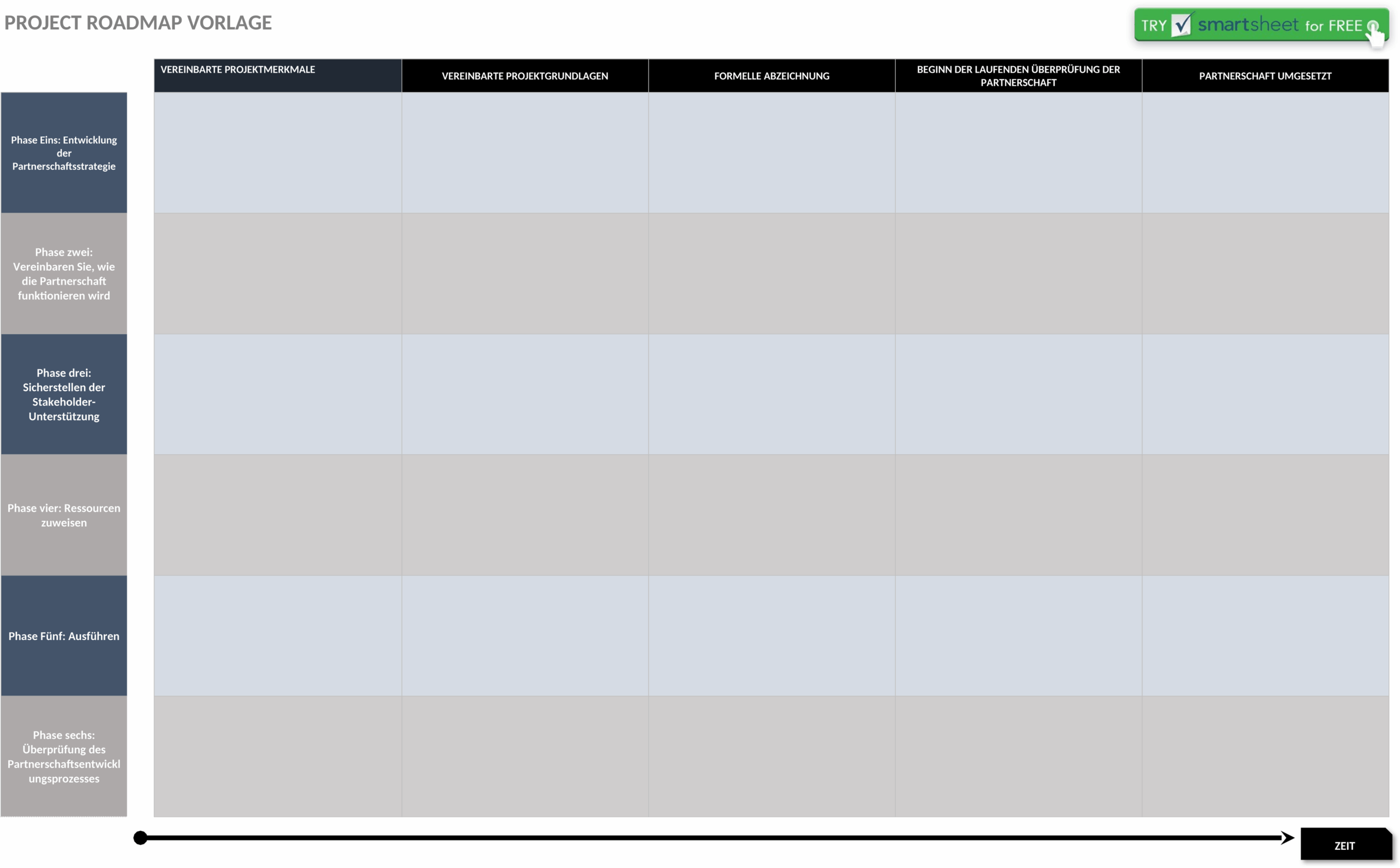 Word-Template für Consulting-Projekt-Roadmap