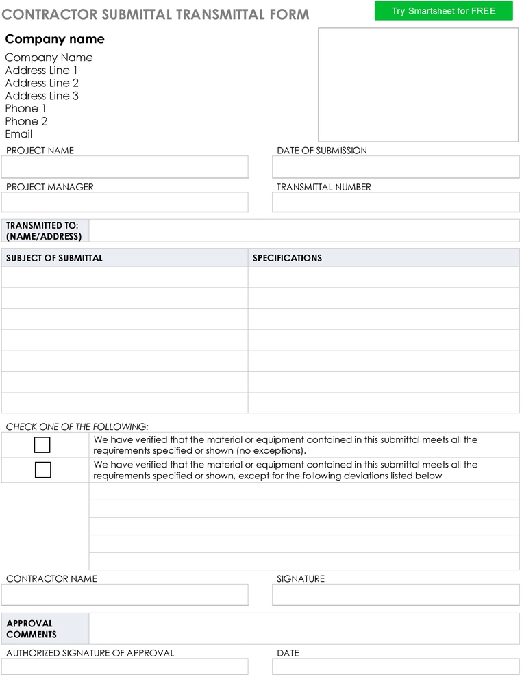 contractor-submittal-transmittal-form