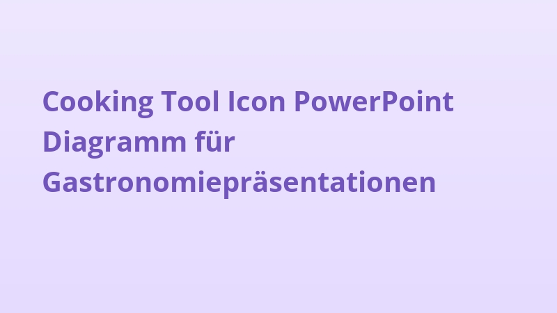 Cooking Tool Icon PowerPoint Diagramm für Gastronomiepräsentationen