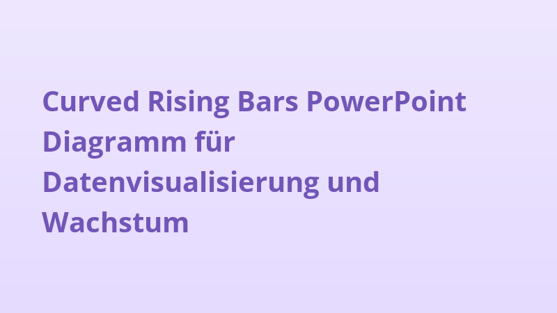 Curved Rising Bars PowerPoint Diagramm für Datenvisualisierung und Wachstum