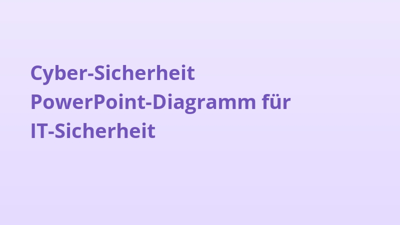 Cyber-Sicherheit PowerPoint-Diagramm für IT-Sicherheit