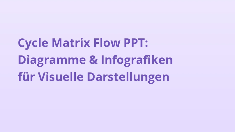 Cycle Matrix Flow PPT: Diagramme & Infografiken für Visuelle Darstellungen