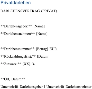 darlehensvertrag-privat-erstellen-vorlage