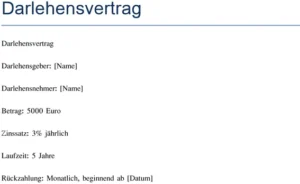 darlehensvertrag-vorlage-fuer-finanzvereinbarungen