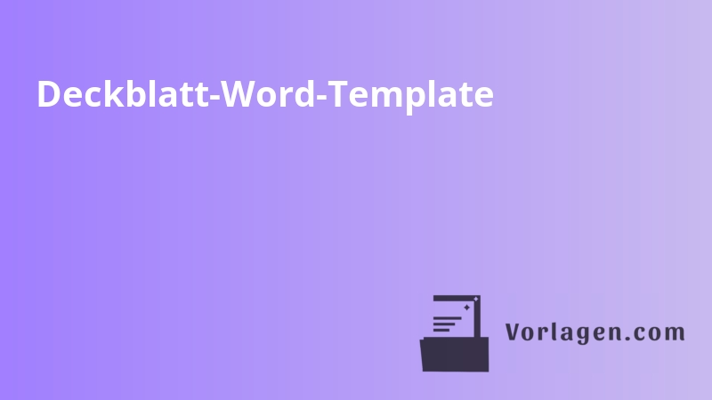Deckblatt-Word-Template
