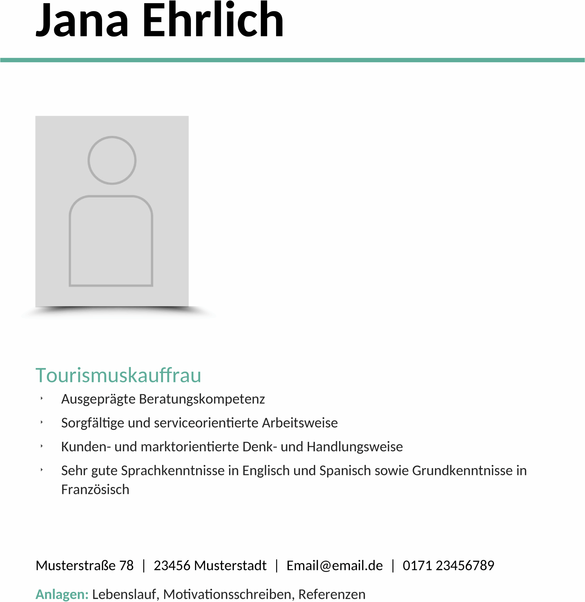 Deckblattvorlage für Business-Bewerbungen