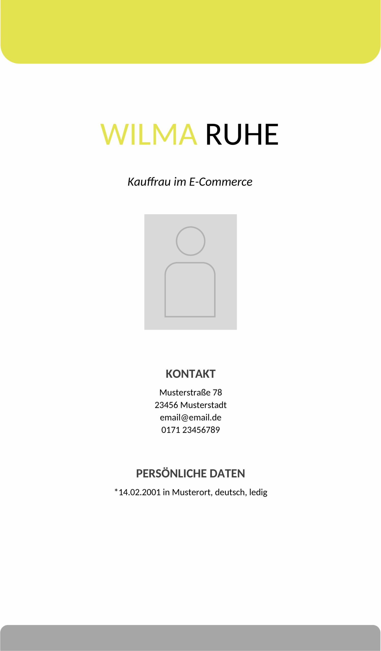 Deckblattvorlage für Bewerbungen im DOCX-Format