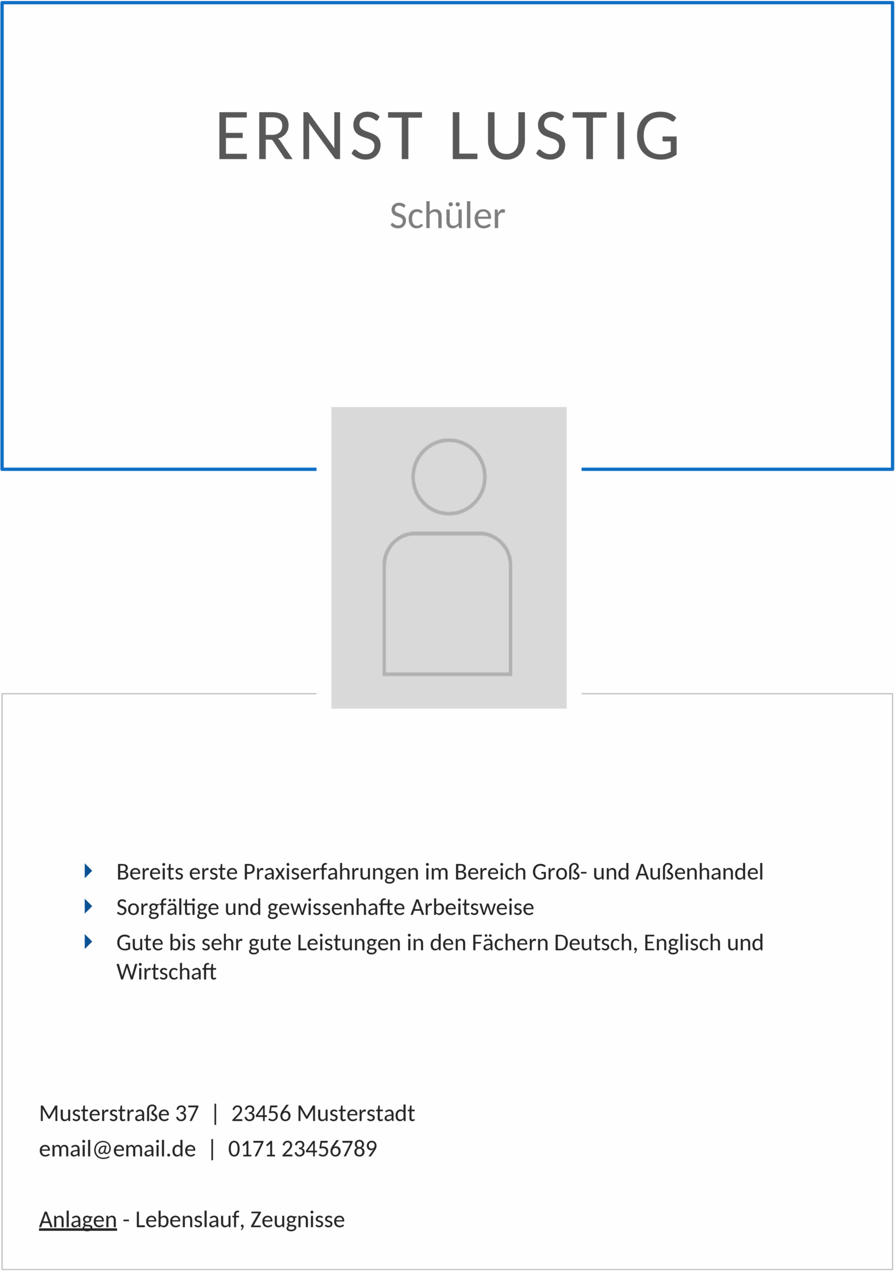 Deckblattvorlage Schule im Word-Format