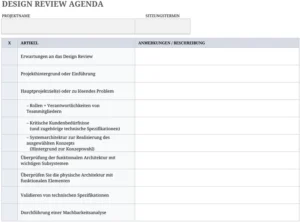 design-review-agenda-vorlage-excel