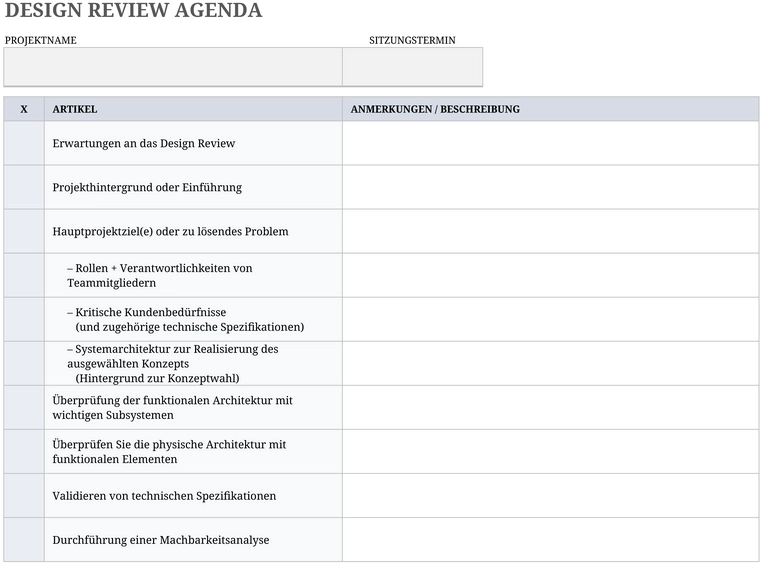 design-review-agenda-vorlage-excel