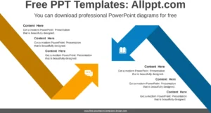 diagonal-bent-arrows-powerpoint-vorlage