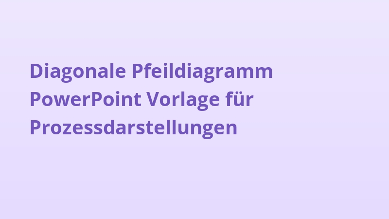 Diagonale Pfeildiagramm PowerPoint Vorlage für Prozessdarstellungen