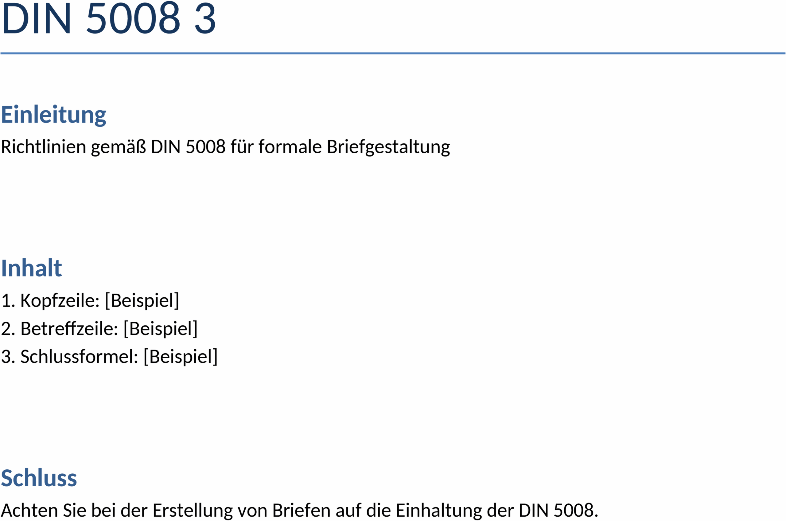 DIN 5008 Word Vorlage für professionelle Dokumente