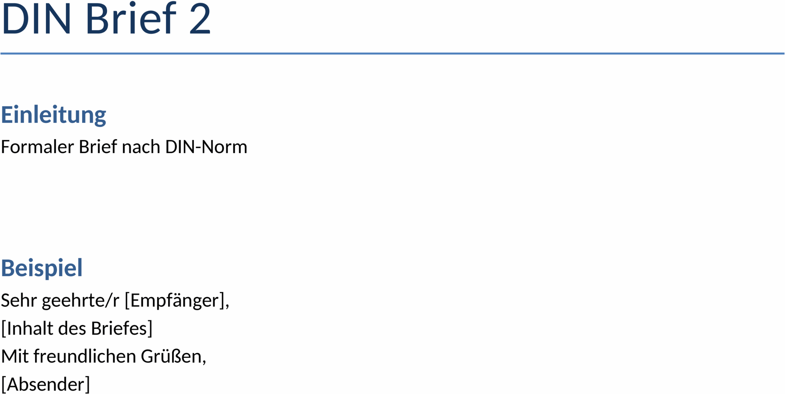 DIN Brief Word Vorlage