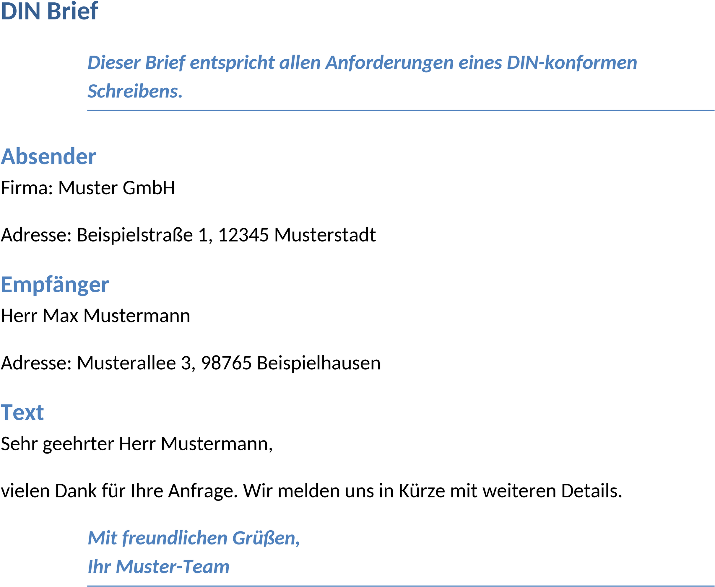 DIN-Briefvorlage für Word