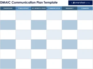 dmaic-communication-plan-vorlage