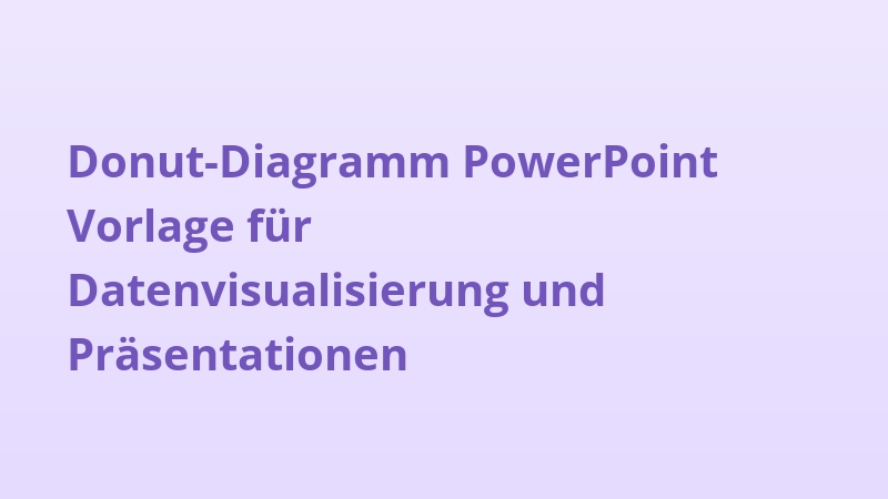Donut-Diagramm PowerPoint Vorlage für Datenvisualisierung und Präsentationen