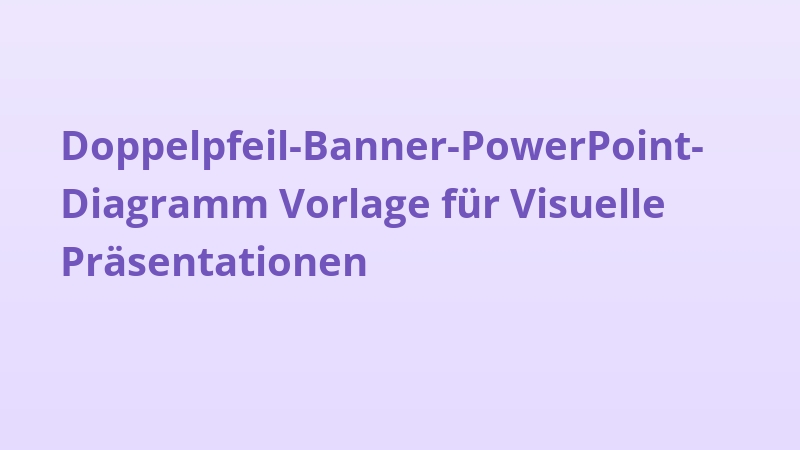 Doppelpfeil-Banner-PowerPoint-Diagramm Vorlage für Visuelle Präsentationen