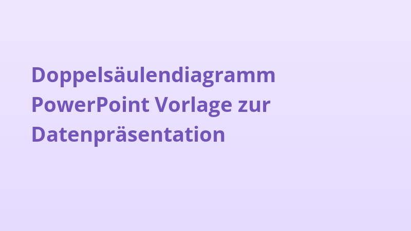 Doppelsäulendiagramm PowerPoint Vorlage zur Datenpräsentation