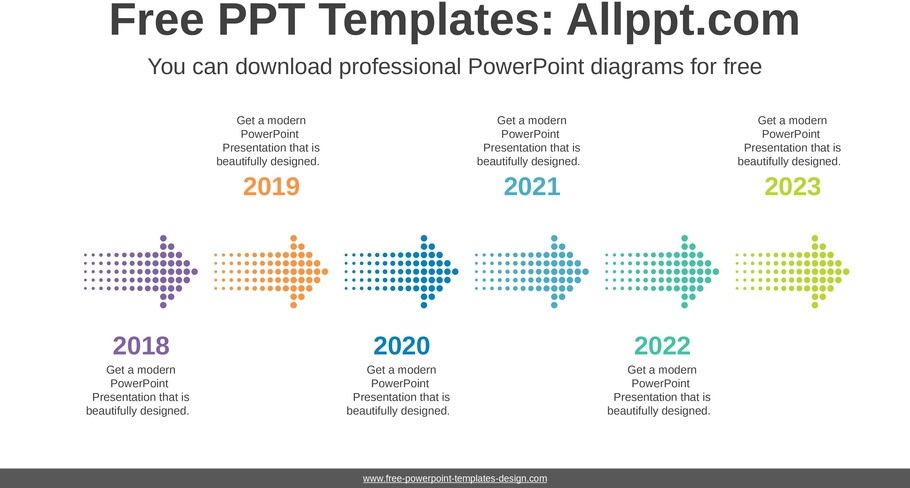 dotted-arrow-powerpoint-diagramm-vorlage