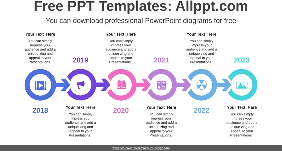 doughnut-arrows-progress-powerpoint-vorlage