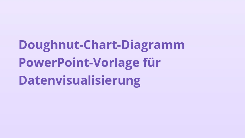 Doughnut-Chart-Diagramm PowerPoint-Vorlage für Datenvisualisierung