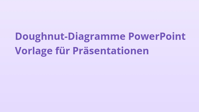 Doughnut-Diagramme PowerPoint Vorlage für Präsentationen