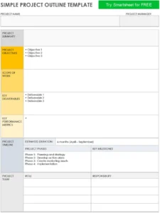 einfache-projektplan-vorlage