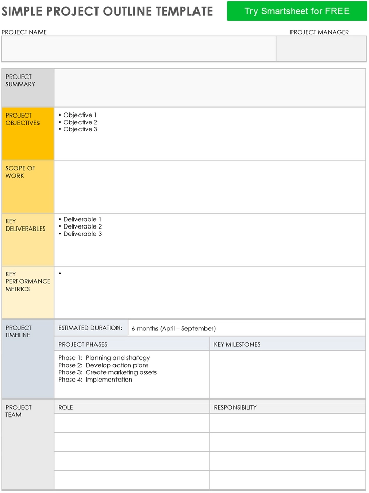einfache-projektplan-vorlage