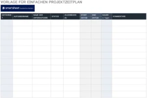 einfache-projektzeitplan-vorlage