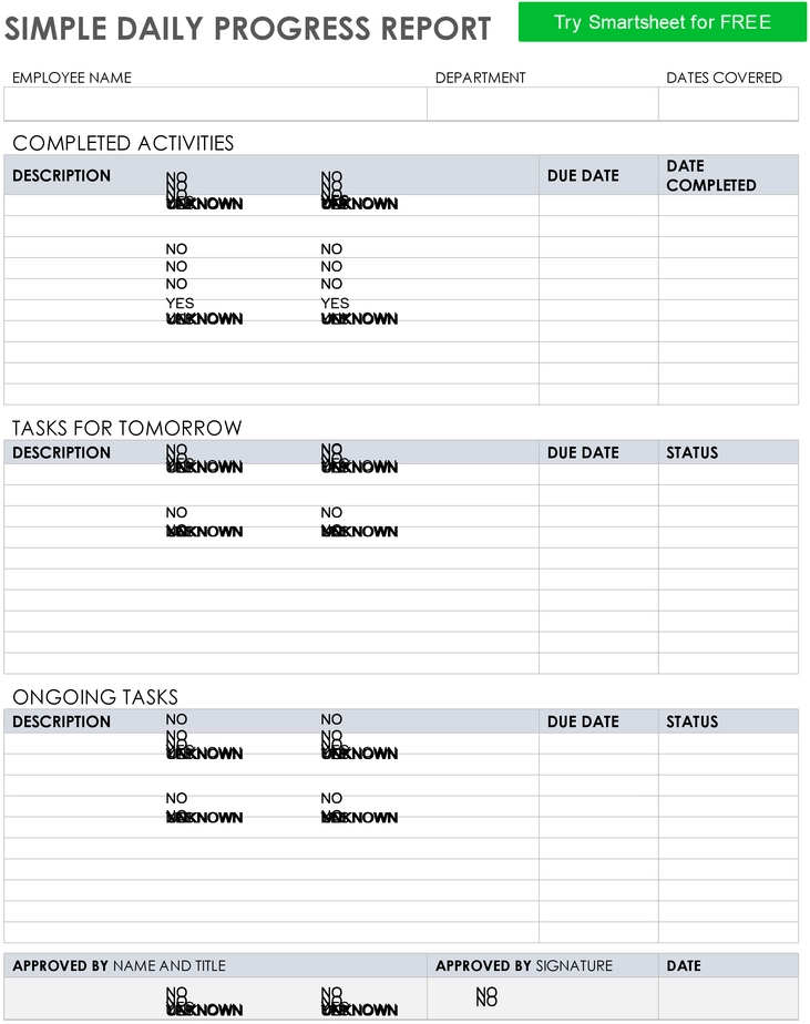 einfacher-taeglicher-fortschrittsbericht-vorlage