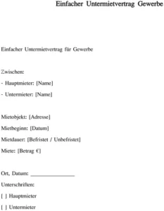 einfacher-untermietvertrag-gewerbe