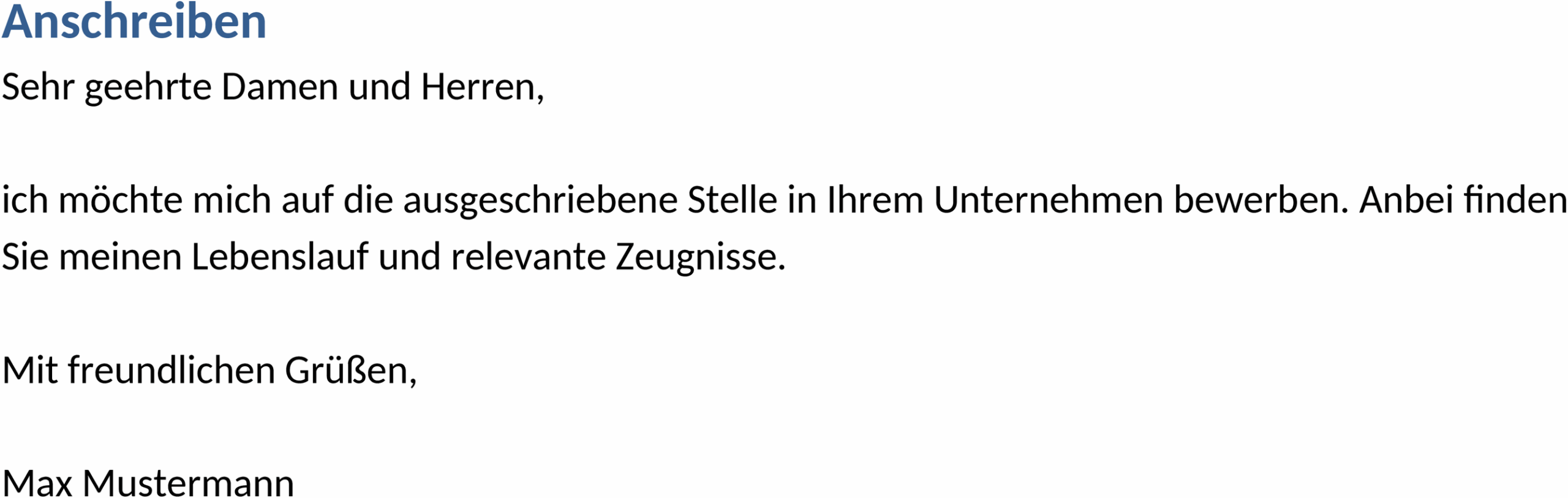 Word-Vorlage Einfaches Anschreiben