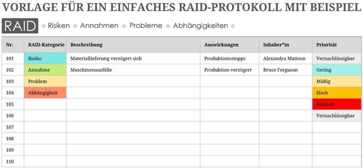 einfaches-raid-protokoll-vorlage-verwaltungs-tool
