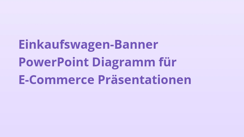 Einkaufswagen-Banner PowerPoint Diagramm für E-Commerce Präsentationen