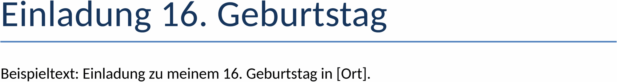 Einladungsvorlage 16. Geburtstag Word-Datei