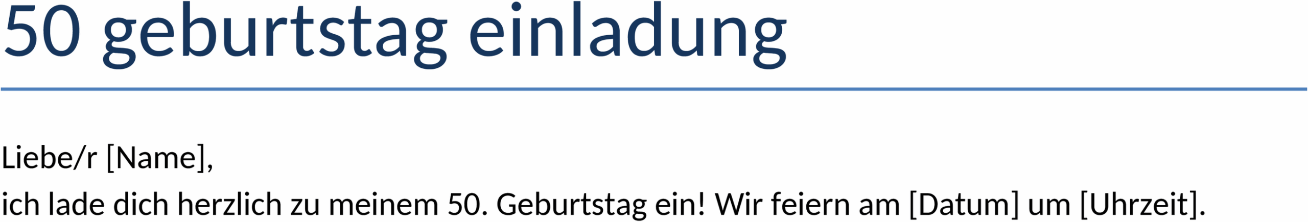 Einladung 50. Geburtstag als Word-Dokument