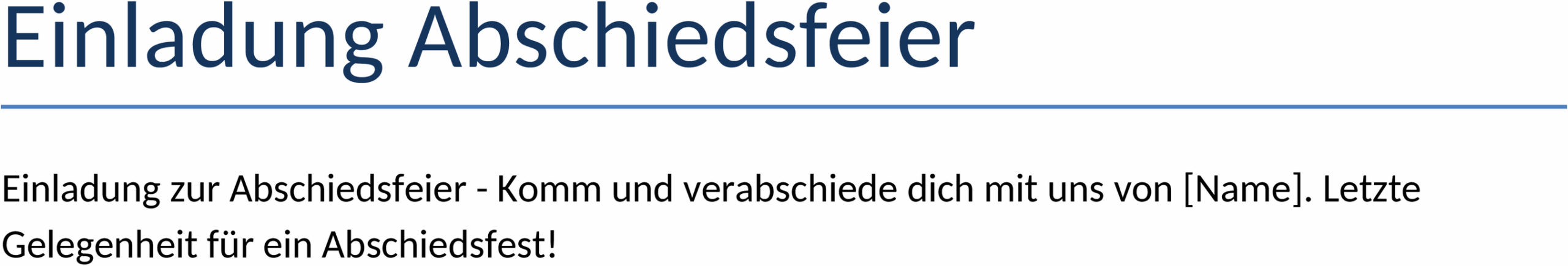 Word-Vorlage Einladung Abschiedsfeier