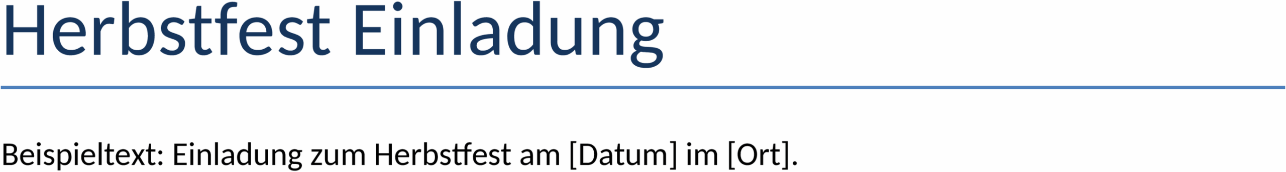 Einladung zum Herbstfest als Word-Dokument