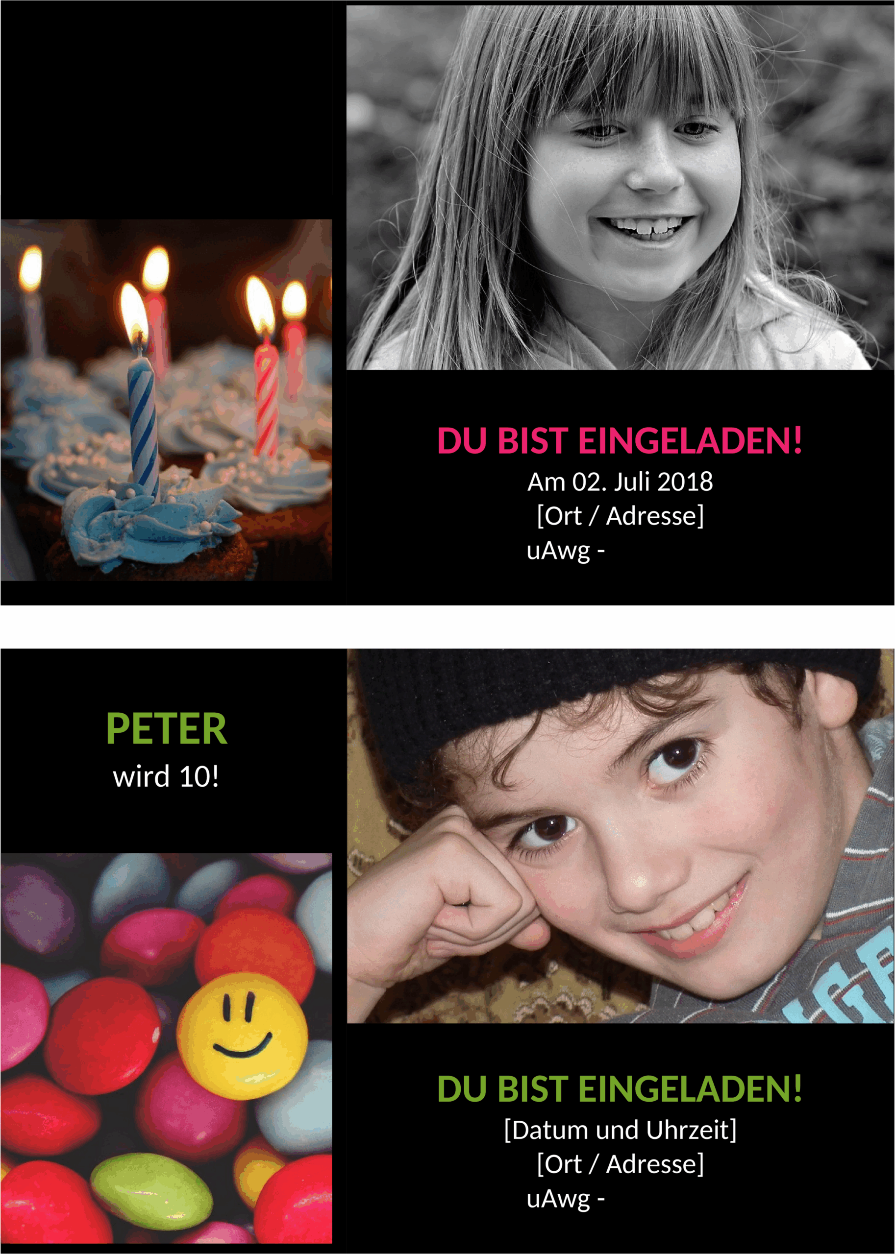 Vorlage Einladung Kindergeburtstag Word