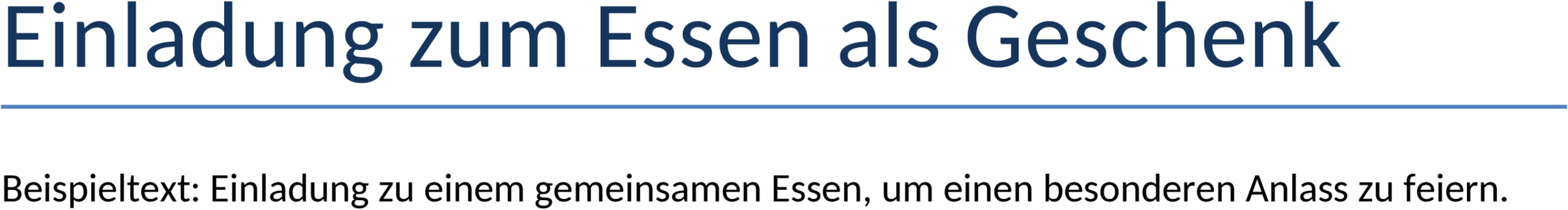 Einladung zum Essen als Geschenk: Word-Vorlage