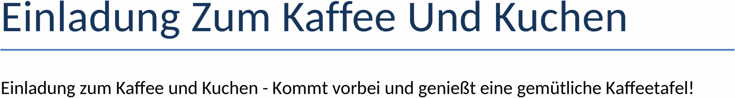 Einladung zum Kaffee und Kuchen: Word-Vorlage