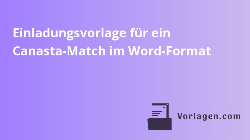 Einladungsvorlage für ein Canasta-Match im Word-Format