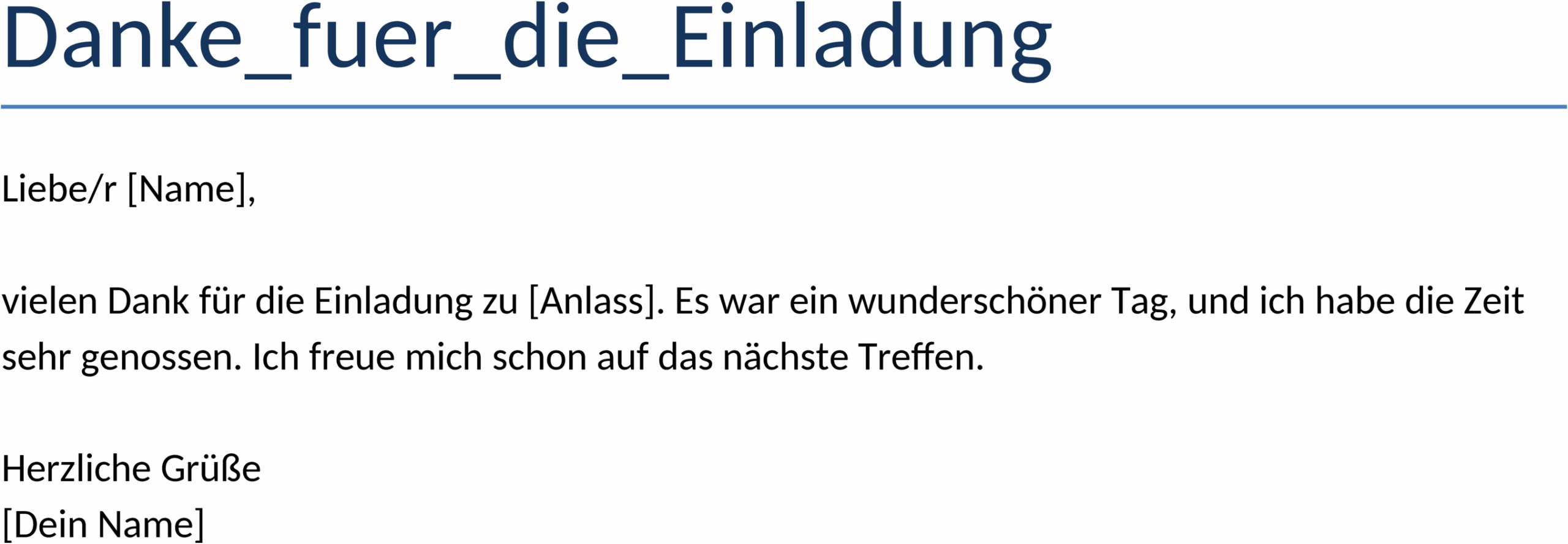 Word-Vorlage Einladung für besondere Anlässe
