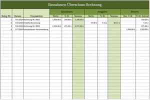 einnahmen-ueberschuss-rechnung-vorlage