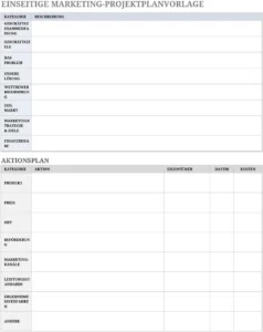 einseitige-marketing-projektplanvorlage