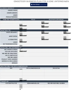 einseitiger-business-plan-unternehmen-kleinunternehmen