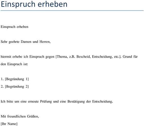 einspruch-erheben-einreichen-bewilligung-antrag-dokument