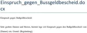 einspruch-gegen-bussgeldbescheid-vorlage